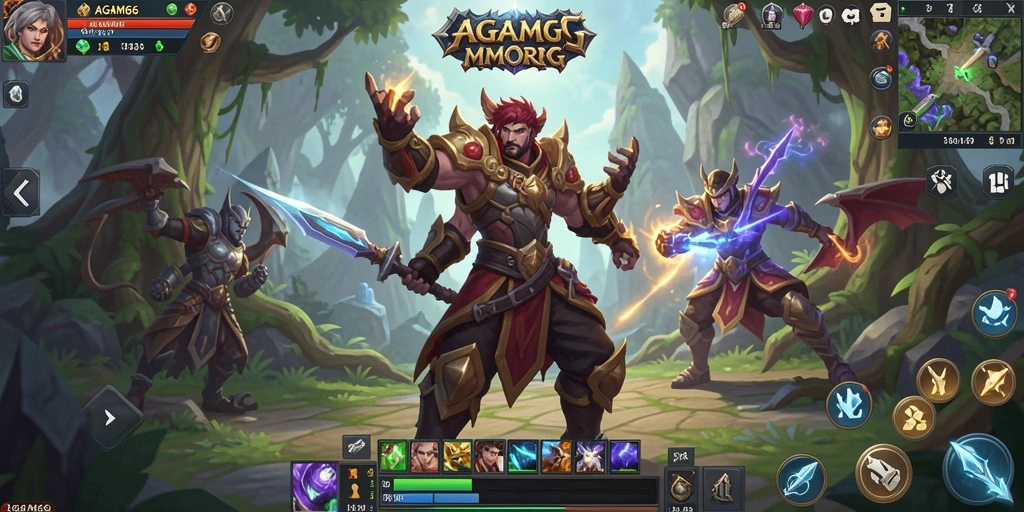 Tampilan gameplay yang mendebarkan dalam AGAM66 di dunia MMORPG.