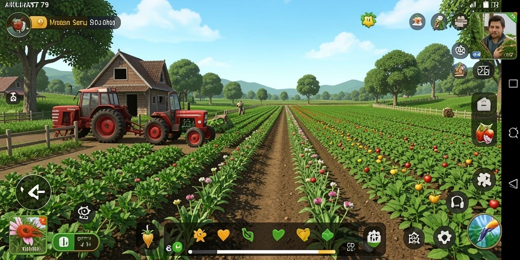 Tampilan menarik dari gameplay pertanian di AKURAT79.