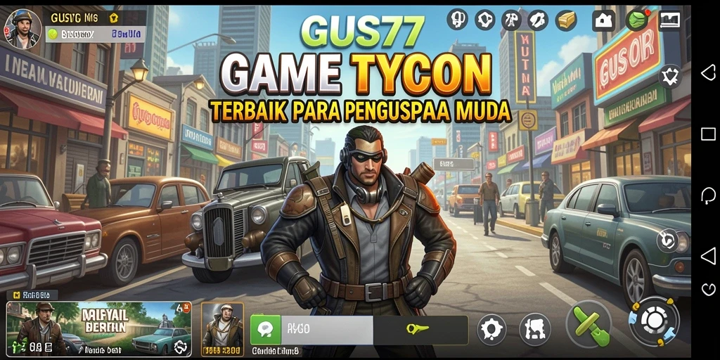 Tampilan gameplay GUS77 yang menarik dan interaktif dalam membangun bisnis.