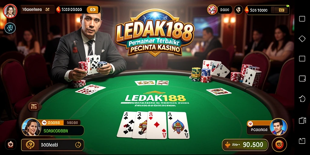 Menampilkan gameplay menarik dari LEDAK188 dalam permainan Poker.