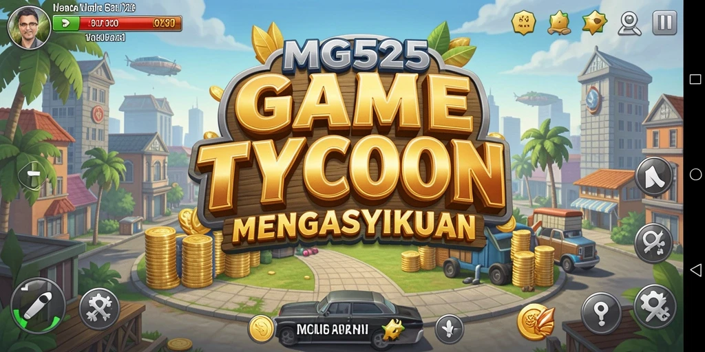 Screenshot utama MG525 menampilkan gameplay seru dalam dunia Tycoon.