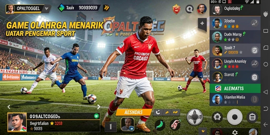 Screenshot gameplay OPALTOGEL menunjukkan aksi seru olahraga.