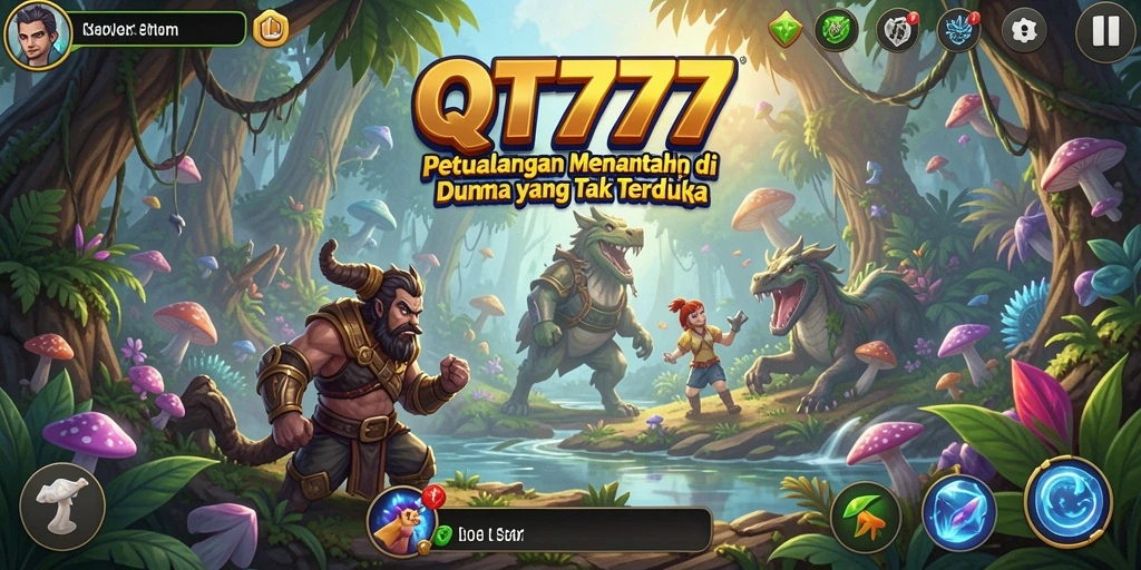 Tampilan menarik dari gameplay petualangan QT777 dengan grafik yang menawan.