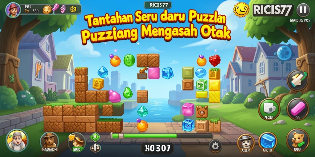 Tampilan gameplay RICIS77 yang menarik dan penuh tantangan puzzle.
