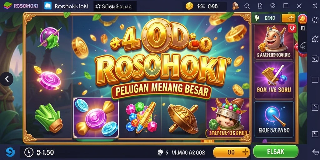 Tampilan menarik dari gameplay Slot ROSOHOKI yang seru.