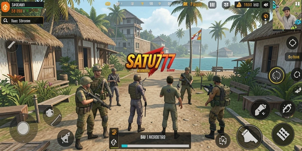 Tampilan menawan dari gameplay SATU77 dengan karakter yang interaktif.