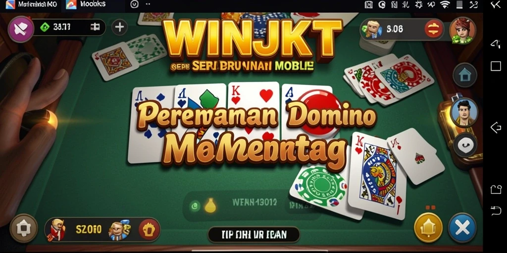 Tampilan seru gameplay domino dalam WINJKT.