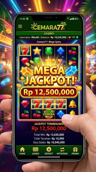 Screenshot aplikasi cemara77 menampilkan antarmuka yang intuitif dan ramah pengguna.